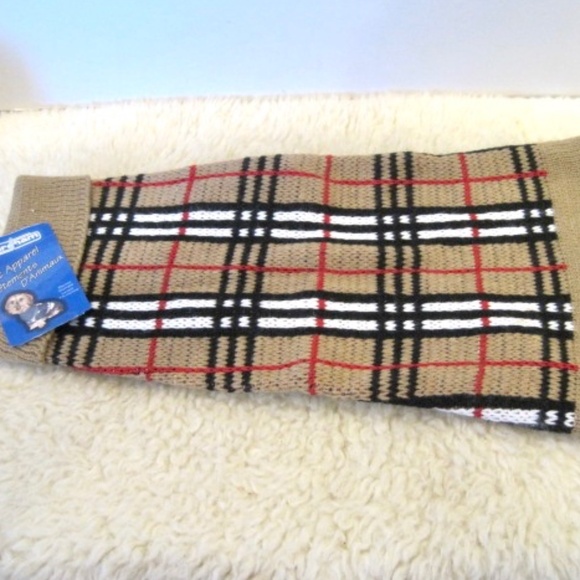Burgham Cable Knit Dog Sweater 18" - Picture 1 of 7